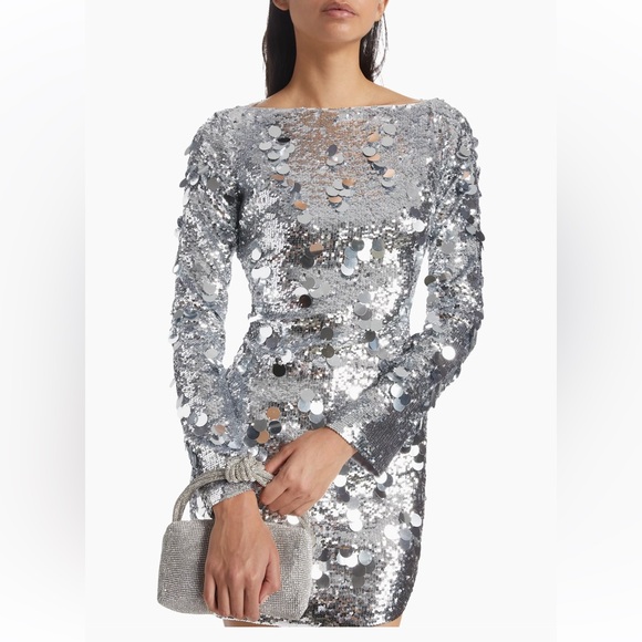 Danielle Guizio Paillette Sequin Mini Dress - Picture 2 of 11